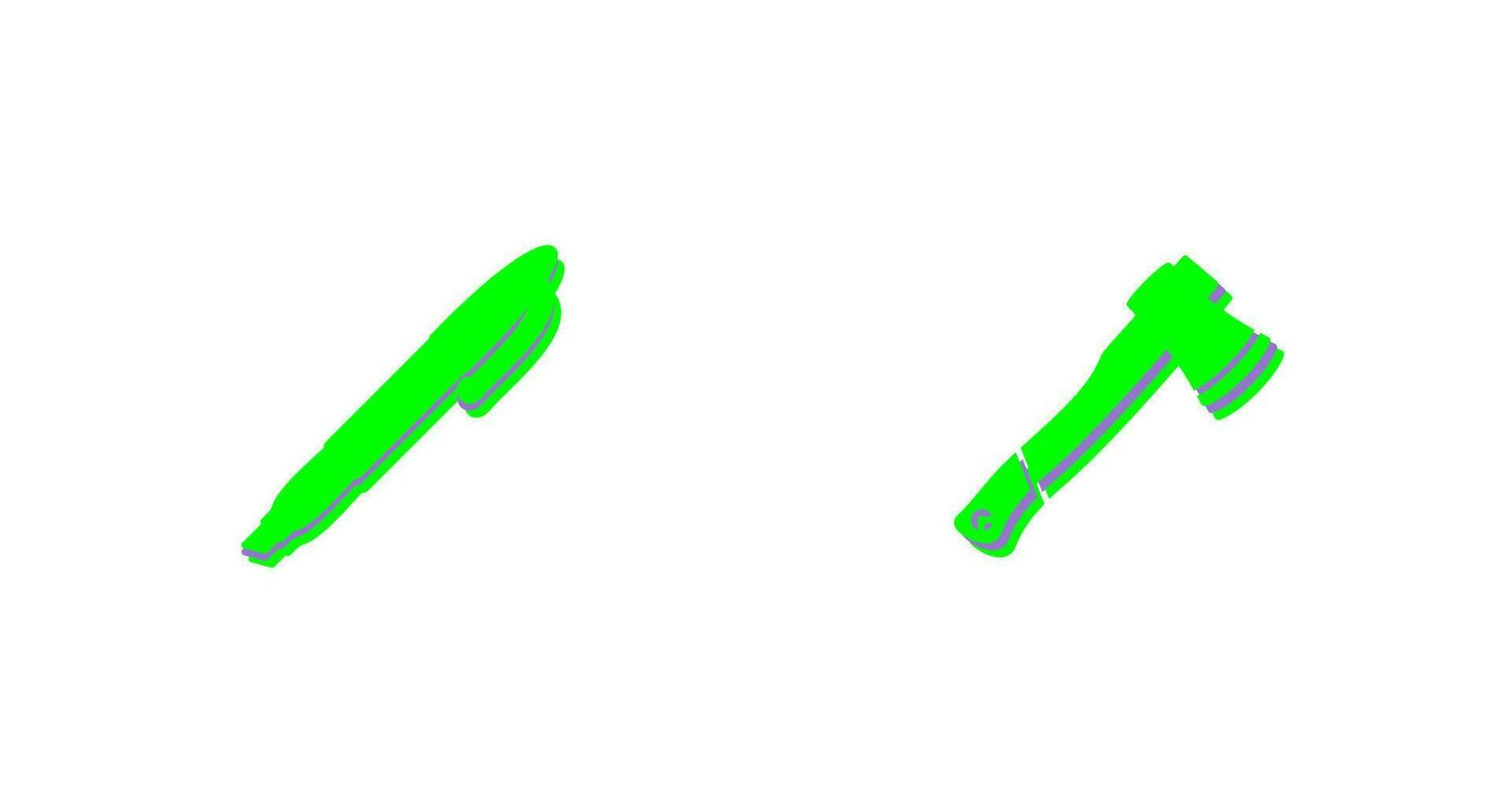Marker and Axe Icon vector