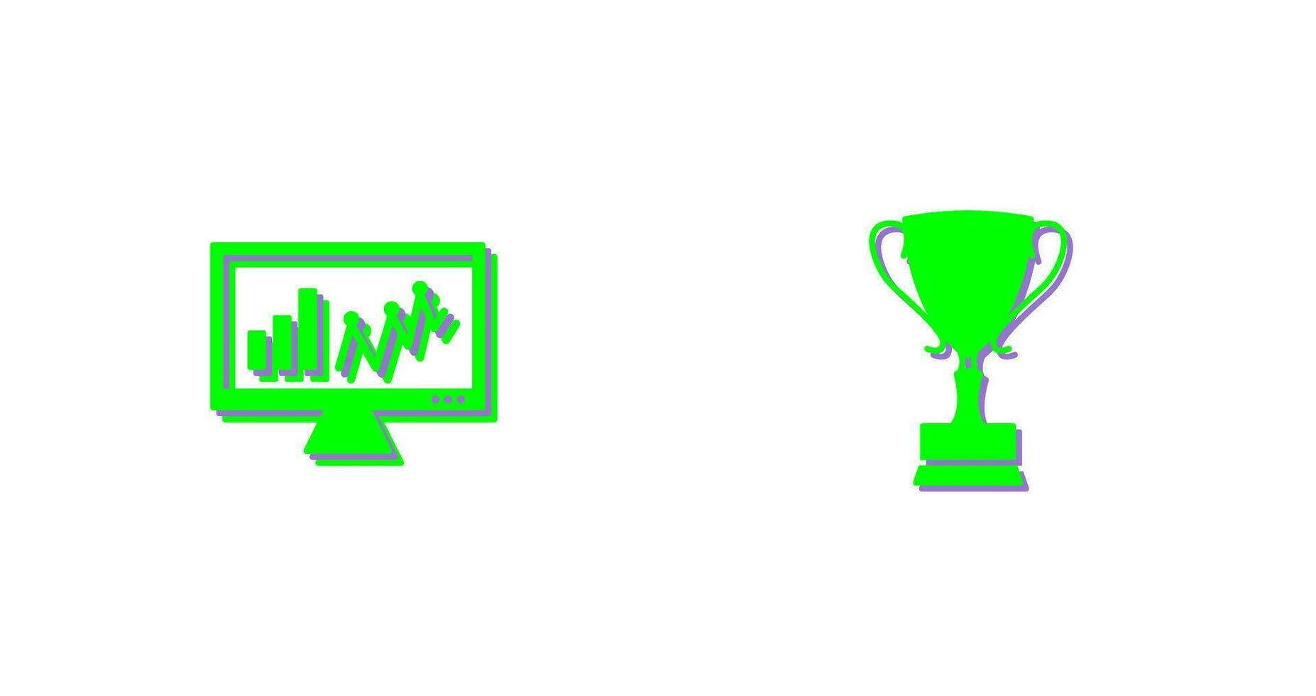 Online Stats and Award Icon vector