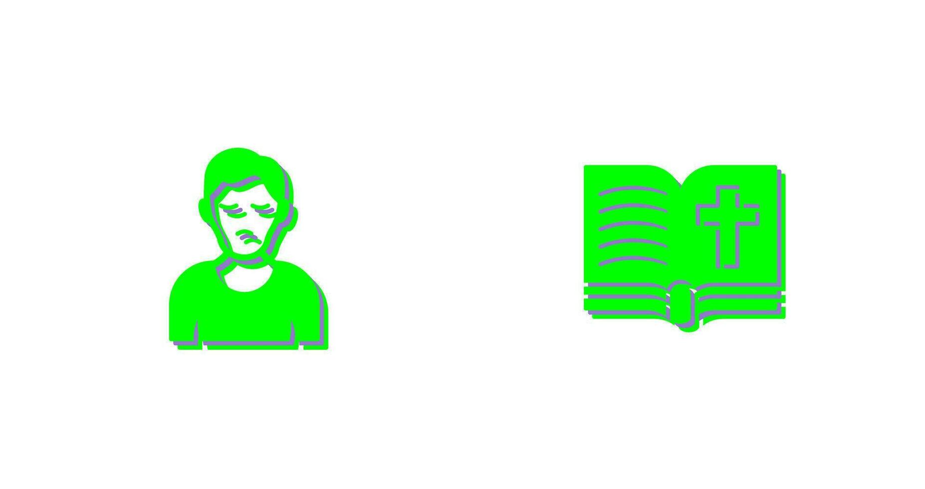 bible and Conict Icon vector