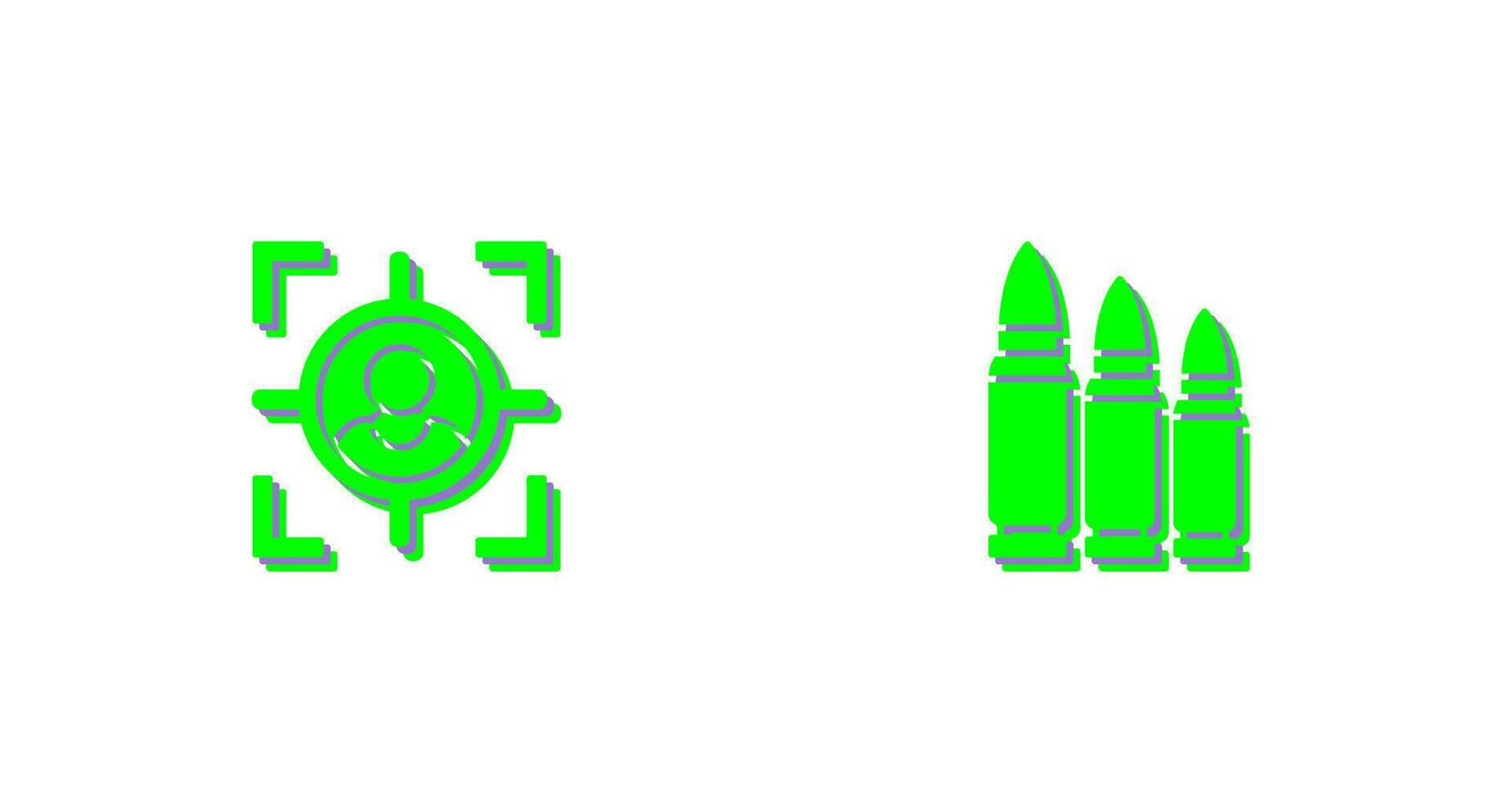 Target and Bullets Icon vector