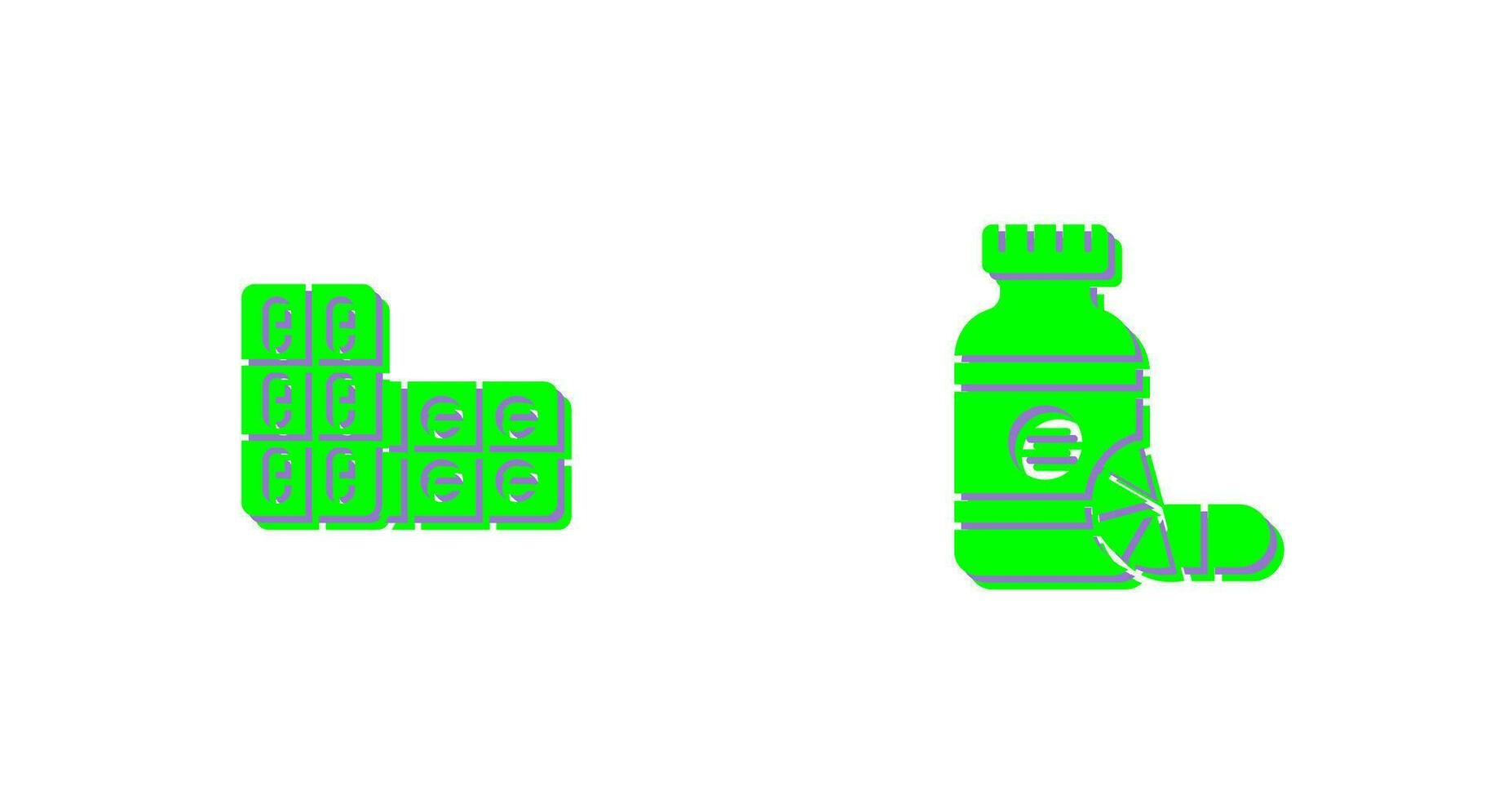 Aspirin and Vitamins Icon vector