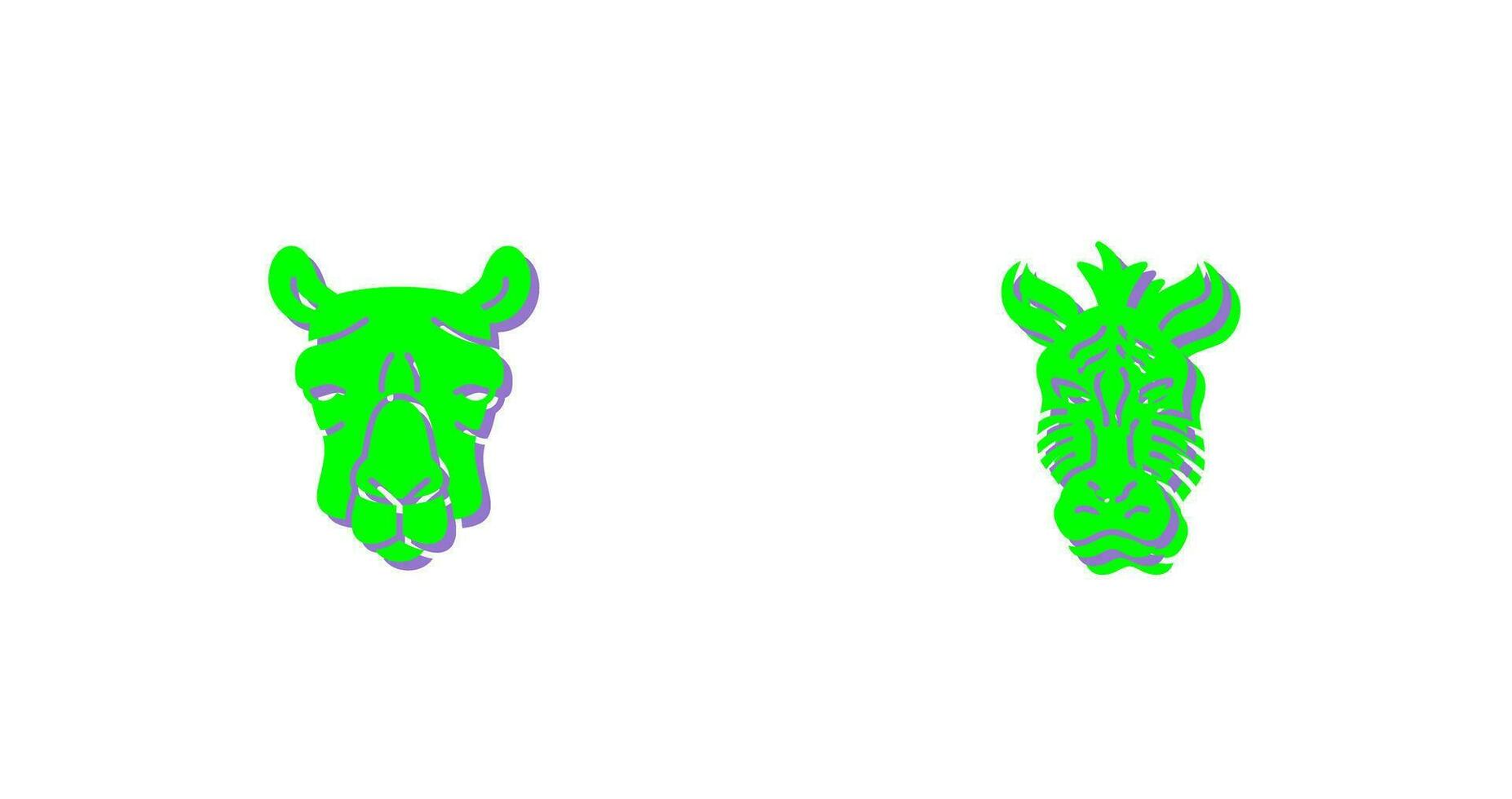 Camel and Zebra Icon vector