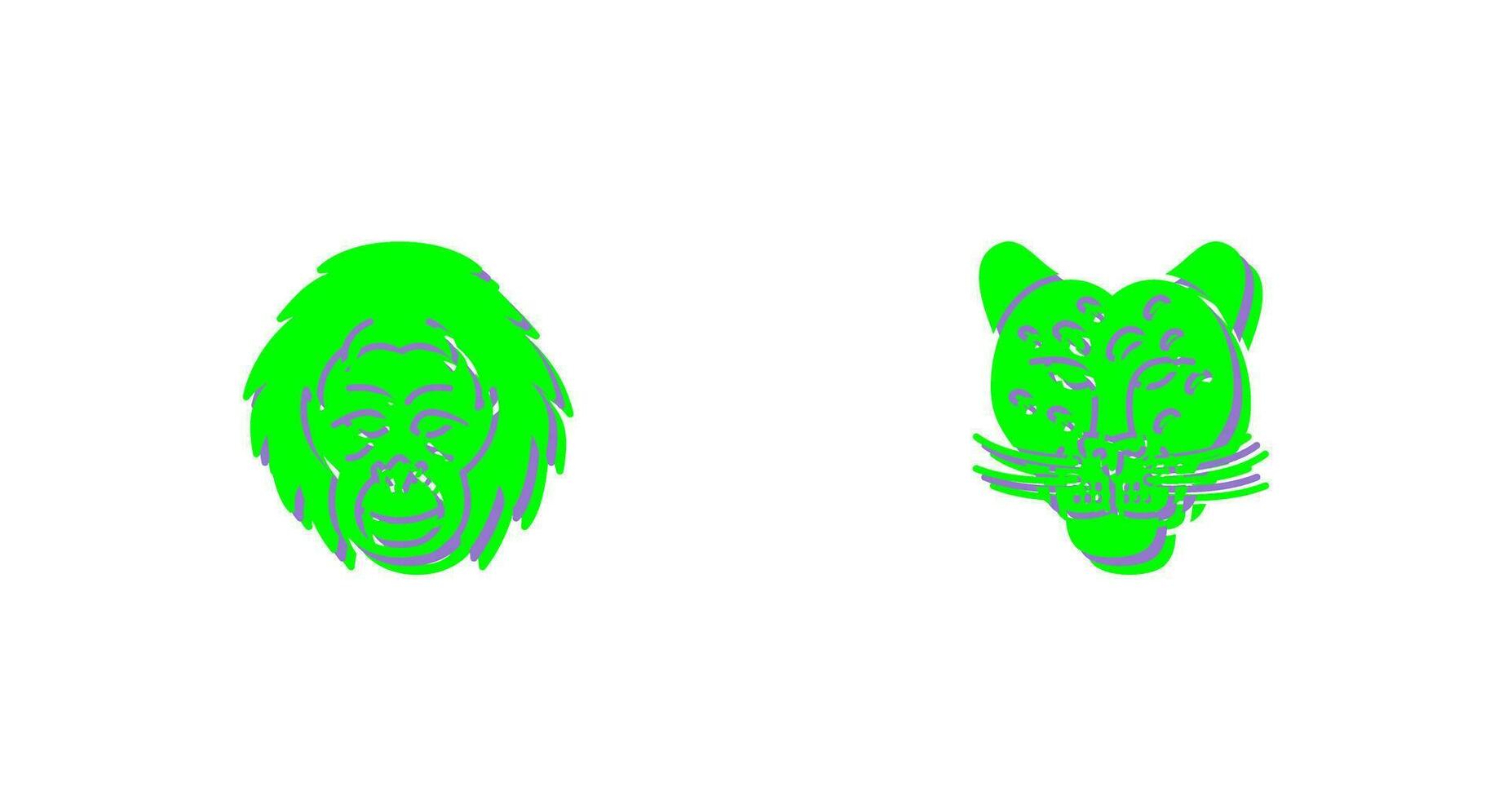 Orangutan and dangerous Icon vector