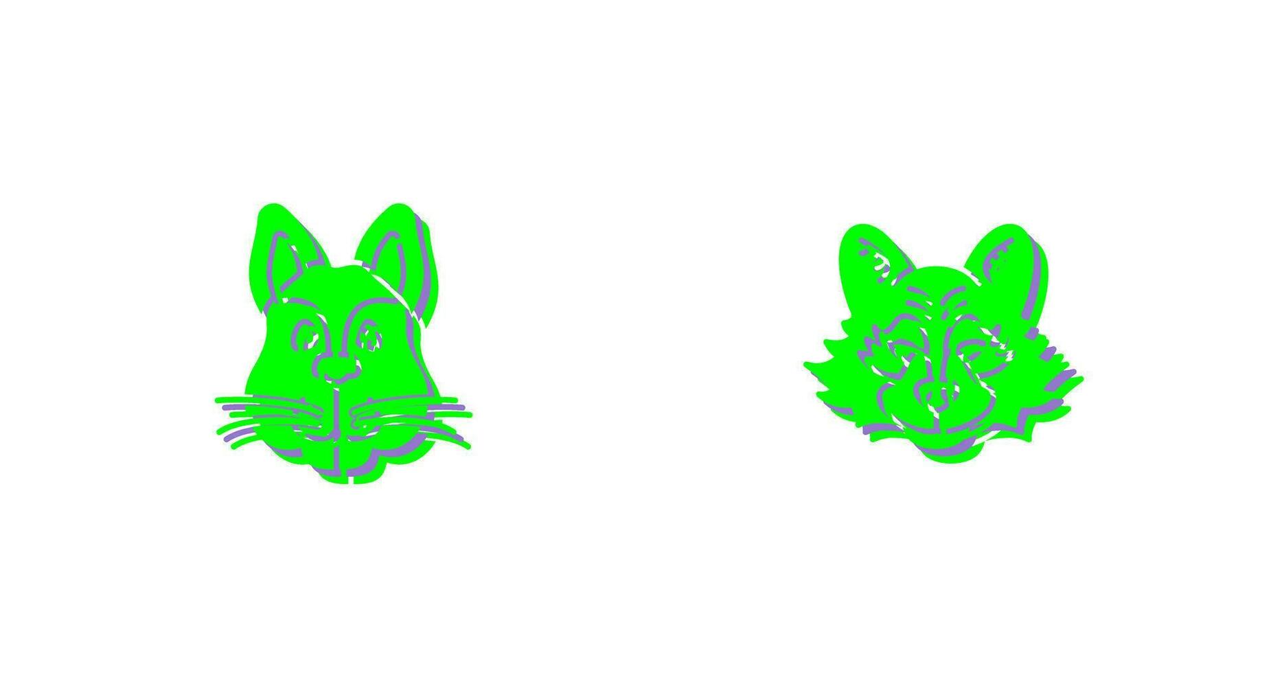 Squirrel and Raccoon Icon vector