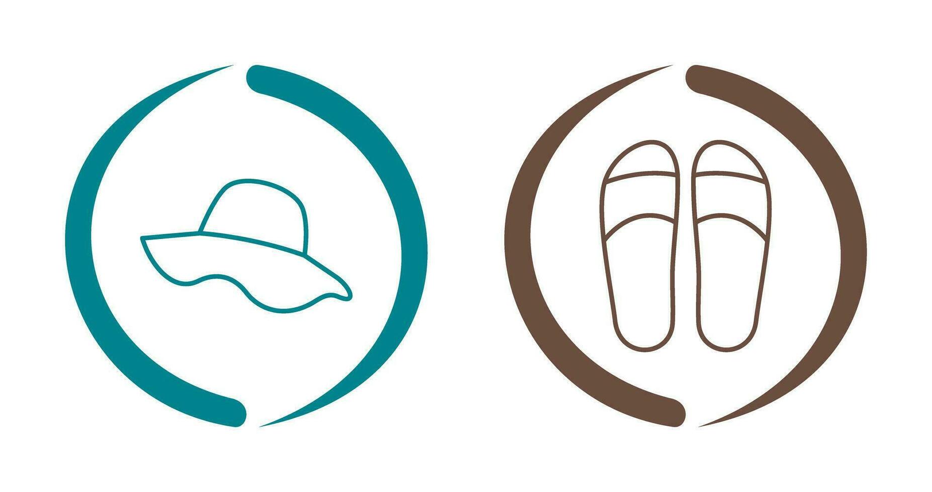 Hat and Slippers Icon vector