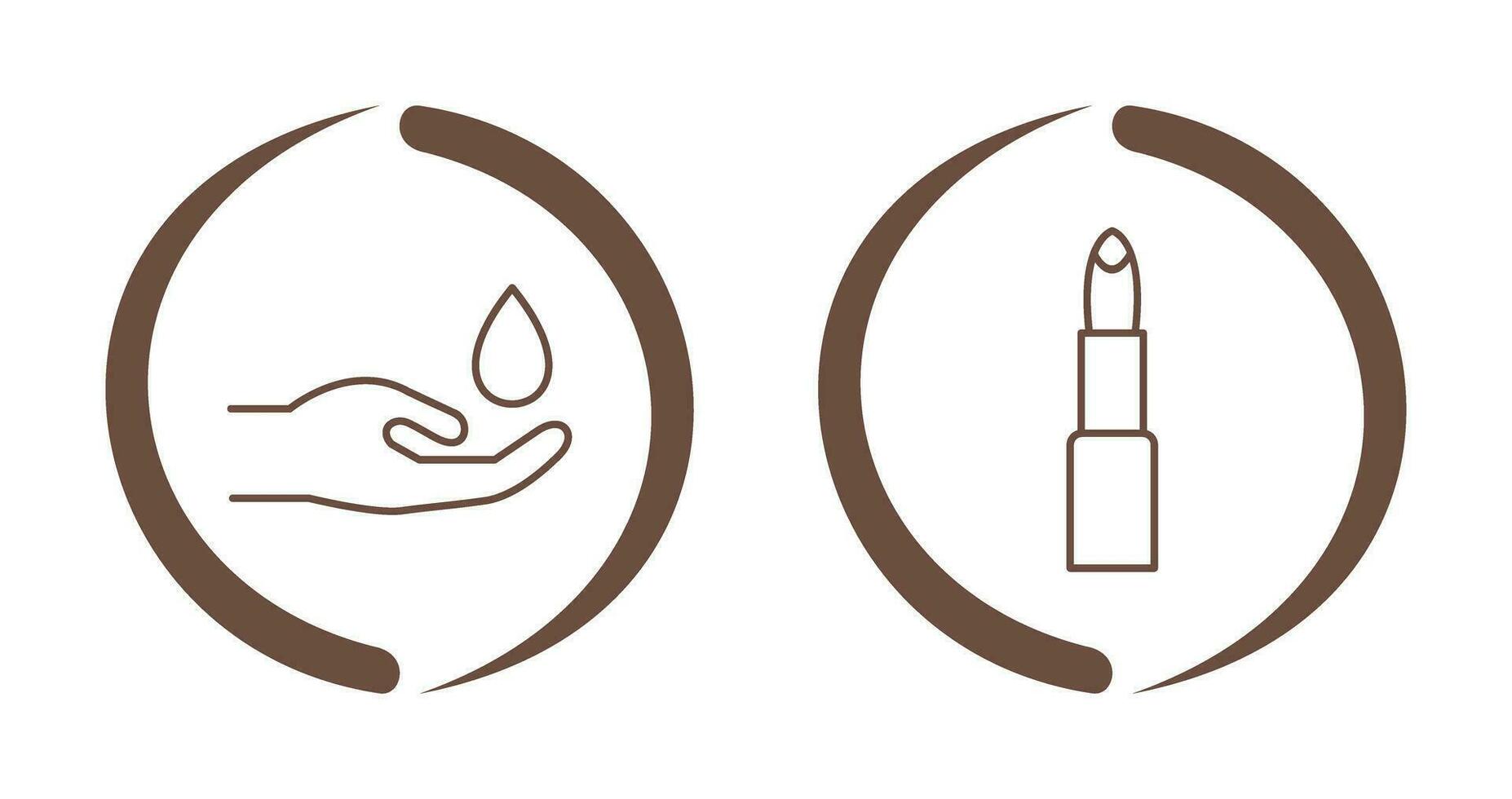 Hands drop and Lipstick Icon vector