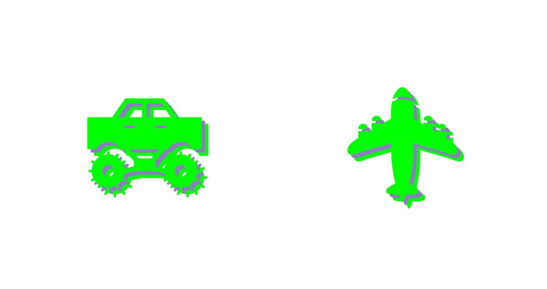 Monster Truck and transport Icon vector