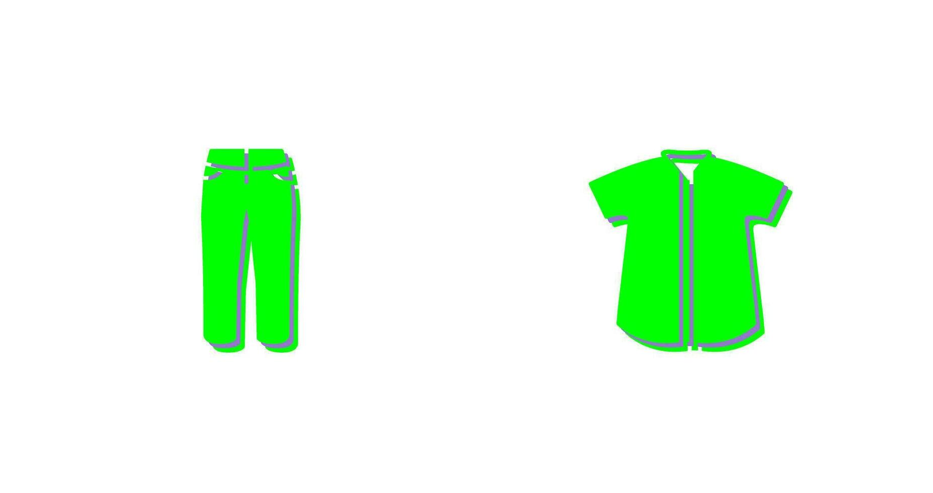 Trousers and Check Shirt Icon vector