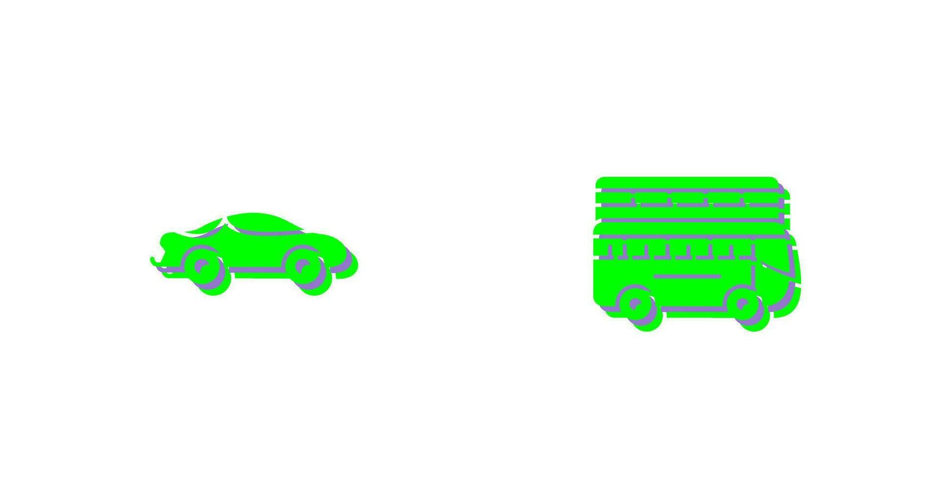 Sports Car and Double Icon vector