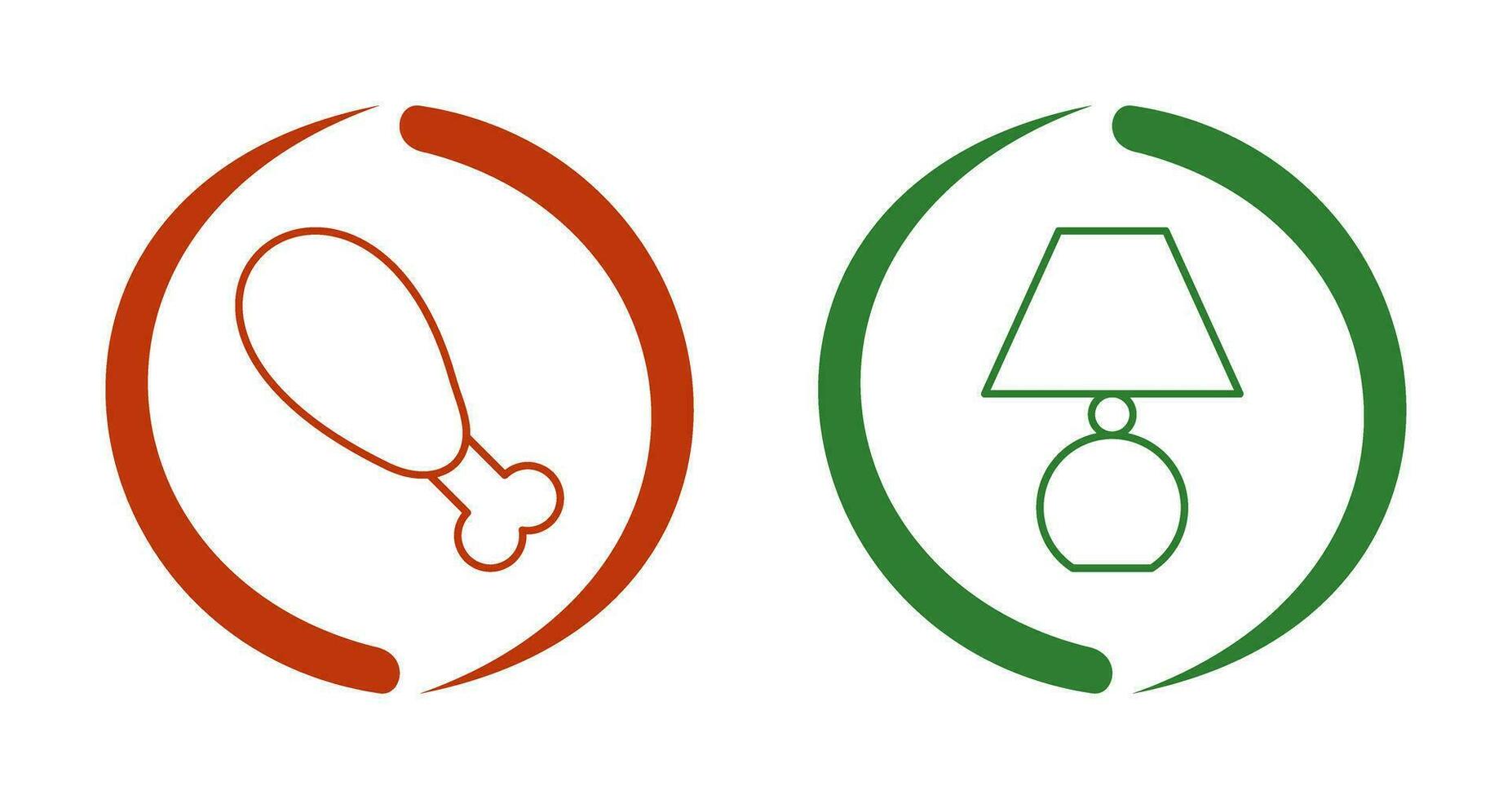 Leg and Lamp Icon vector