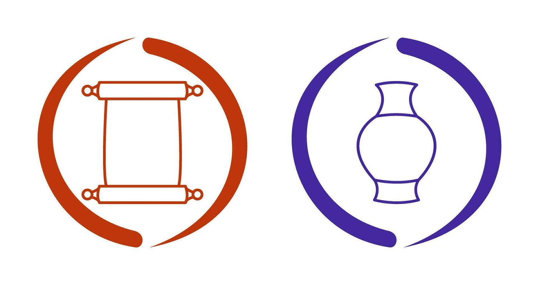 Scroll of Paper and Antique Icon vector