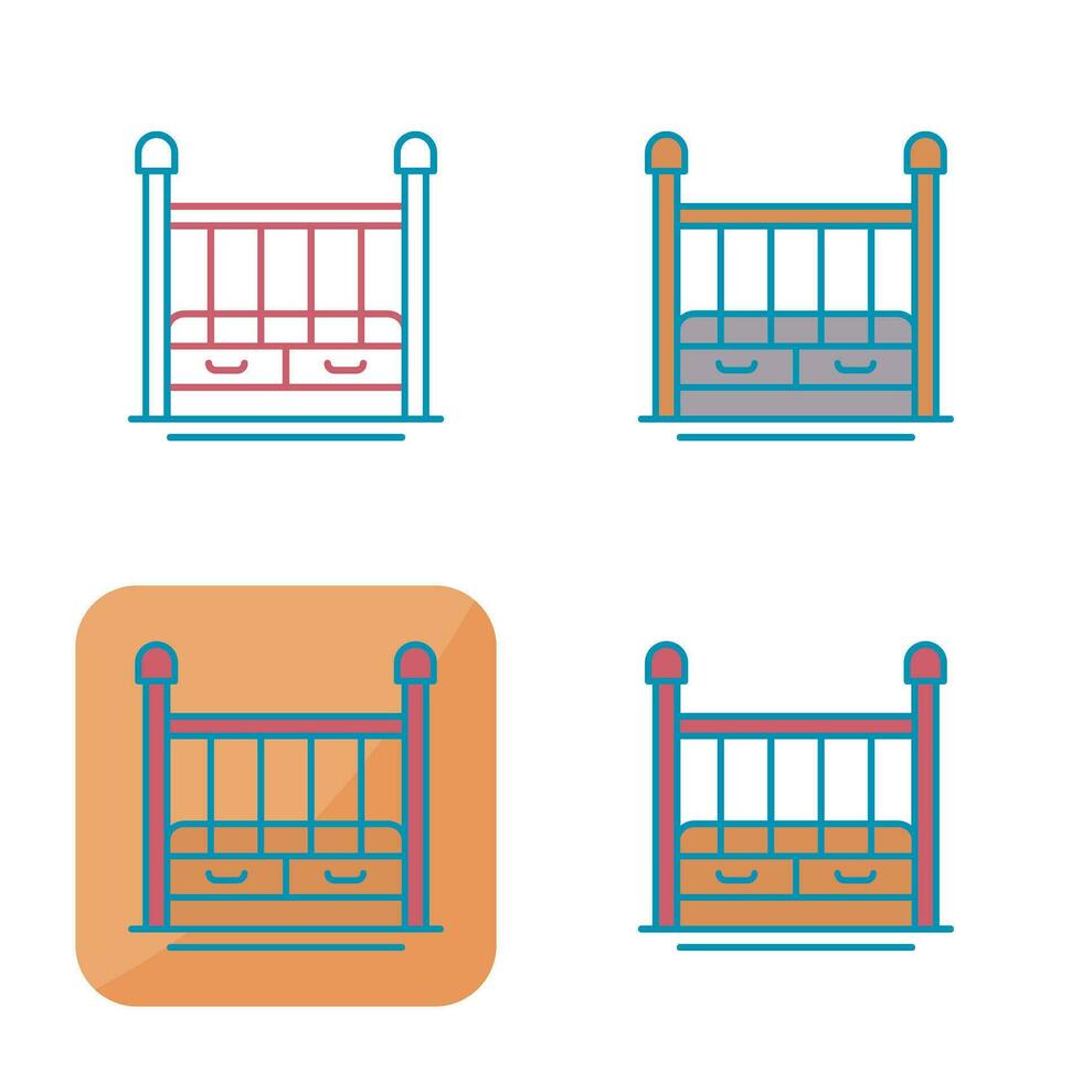 Baby Crib Vector Icon
