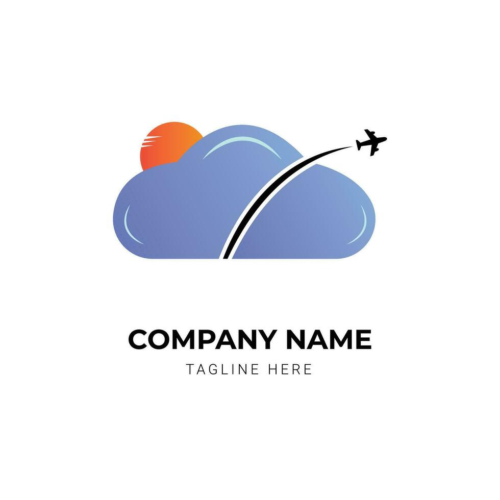 creative travel agency logo design template vector