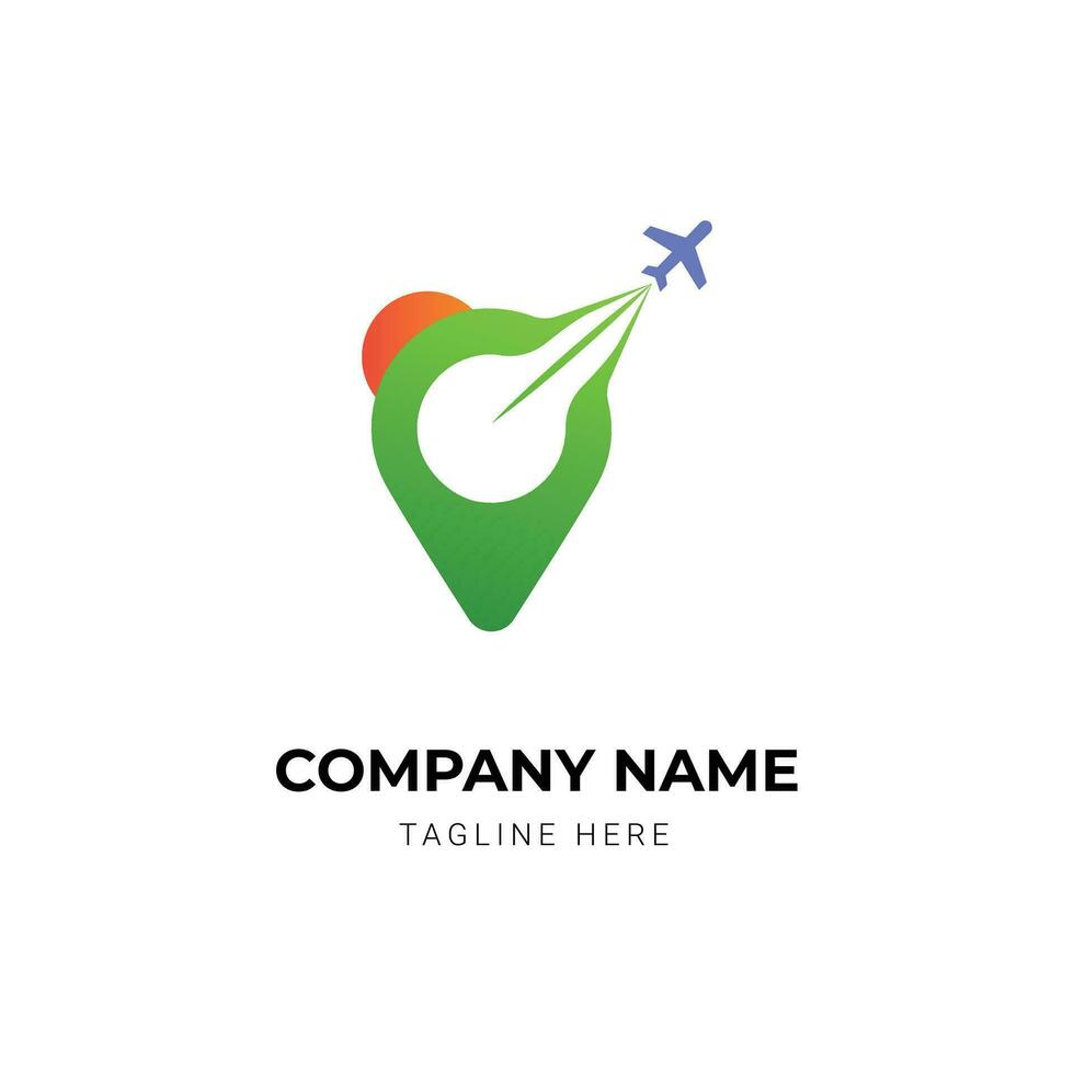 creative travel agency logo design template vector