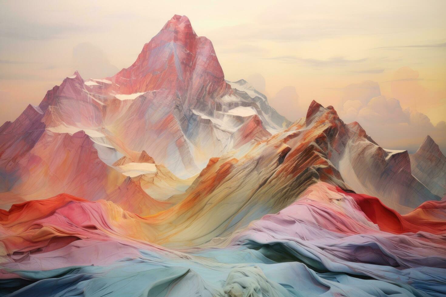 ai generado morena lago en banff nacional parque, alberta, Canadá, tomado a el pico de color durante el Mañana amanecer a morena lago en banff nacional parque, ai generado foto