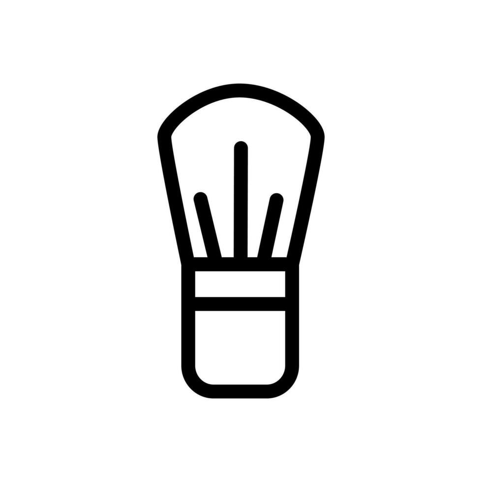 Blusher or powder brush vector icon.  Isolated on white background. For social networking, app, web.