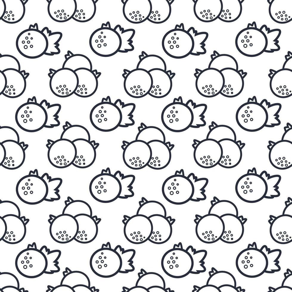Black currant seamless pattern. Cartoon style. For textile, tea or juice label, packaging design. vector