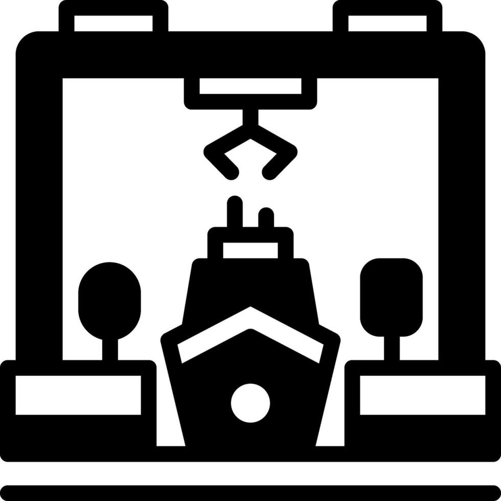 solid icon for hull vector