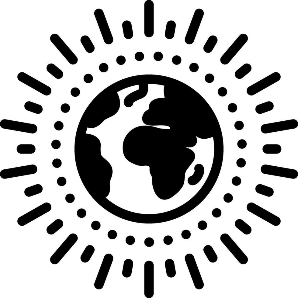 solid icon for worldwide vector