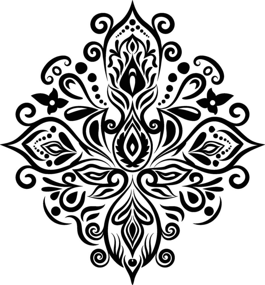 Clásico damasco barroco ornamento con floral retro antiguo estilo. aislado elemento para Boda decoración. vector