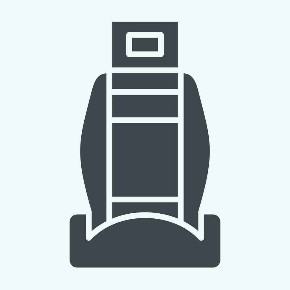 Icon Car Seats. related to Car Parts symbol. glyph style. simple design editable. simple illustration vector
