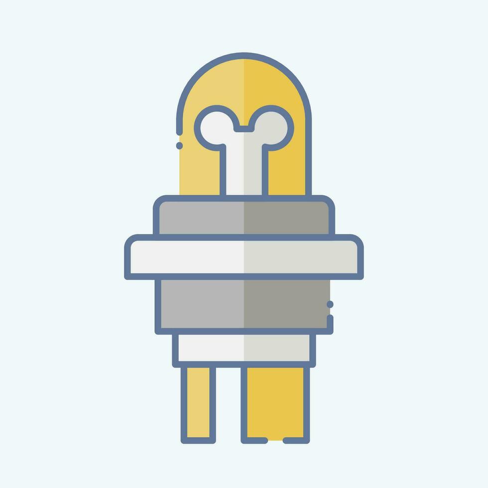 Icon Car Light. related to Car Parts symbol. doodle style. simple design editable. simple illustration vector