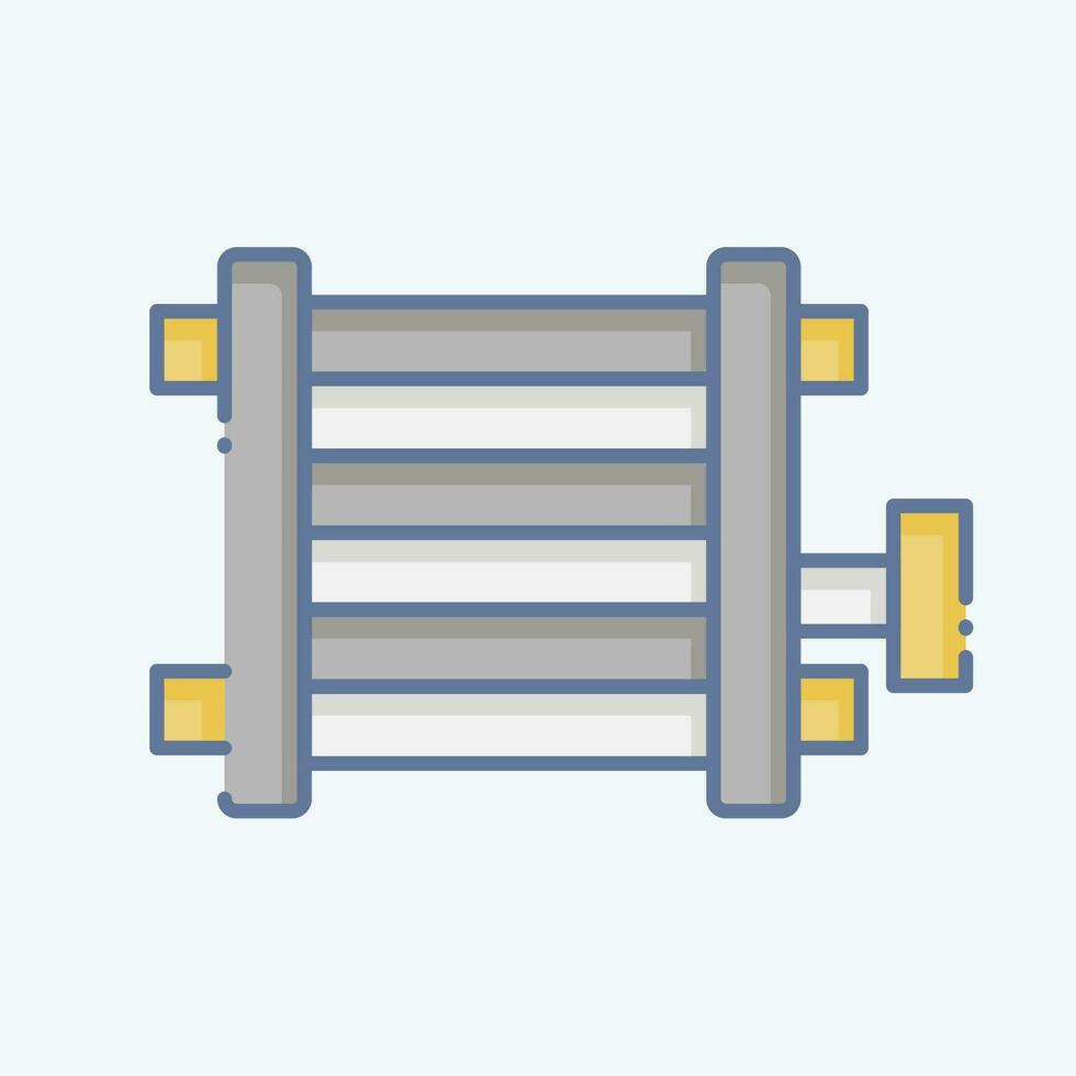 Icon Car Condenser. related to Car Parts symbol. doodle style. simple design editable. simple illustration vector