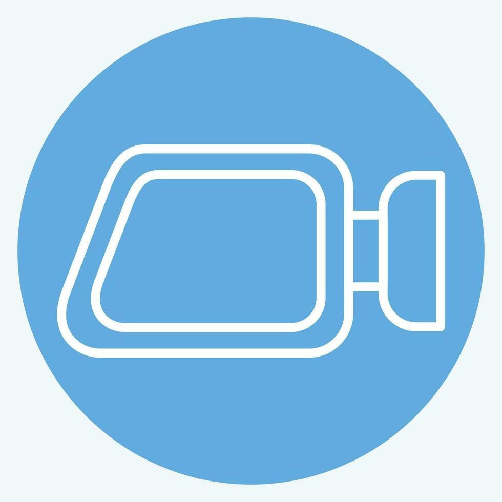 Icon Door Mirrors. related to Car Parts symbol. blue eyes style. simple design editable. simple illustration vector