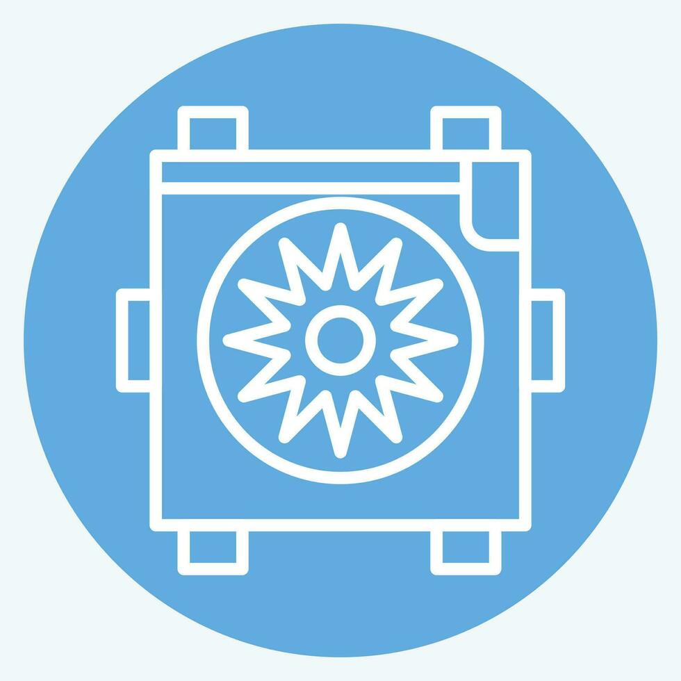 Icon Radiator Fan. related to Car Parts symbol. blue eyes style. simple design editable. simple illustration vector