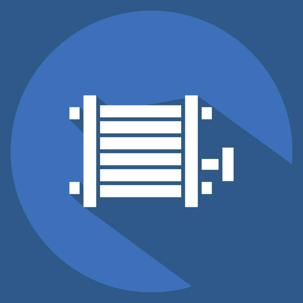 Icon Car Condenser. related to Car Parts symbol. long shadow style. simple design editable. simple illustration vector