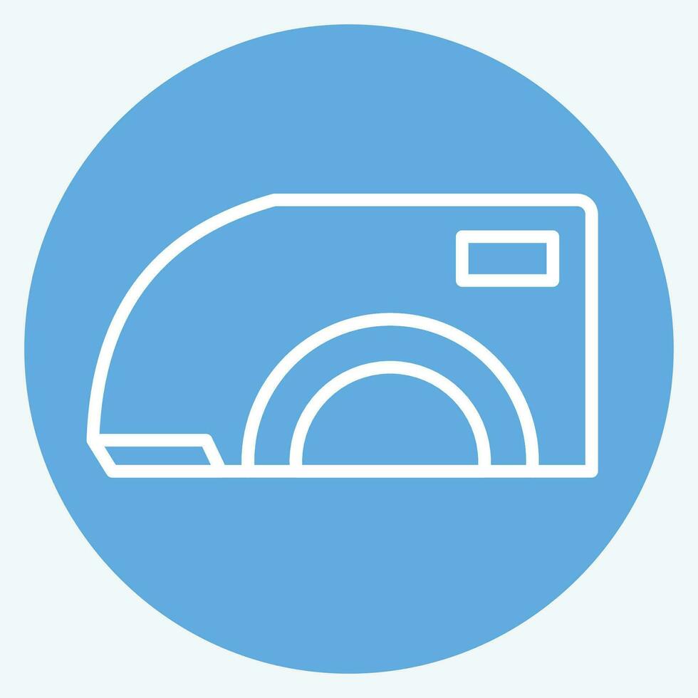 Icon Fender Car. related to Car Parts symbol. blue eyes style. simple design editable. simple illustration vector