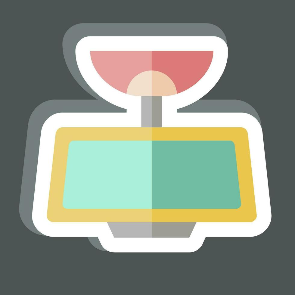 Sticker Rear View Mirror. related to Car Parts symbol. simple design editable. simple illustration vector