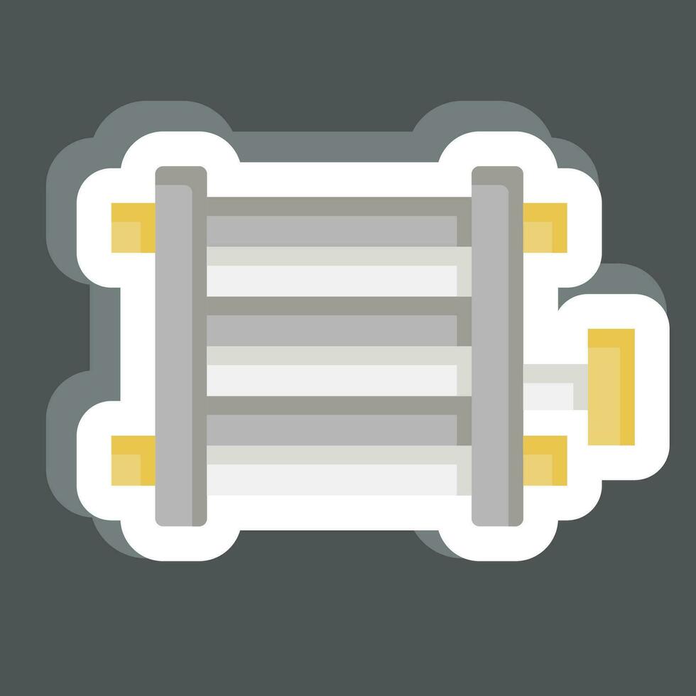 Sticker Car Condenser. related to Car Parts symbol. simple design editable. simple illustration vector