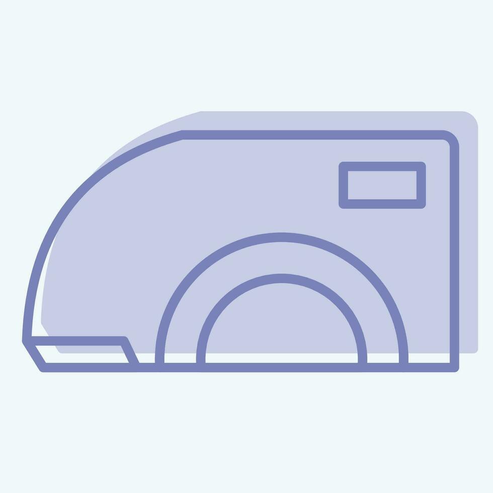 Icon Fender Car. related to Car Parts symbol. two tone style. simple design editable. simple illustration vector