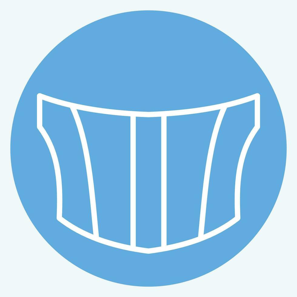 Icon Car Bonnet. related to Car Parts symbol. blue eyes style. simple design editable. simple illustration vector