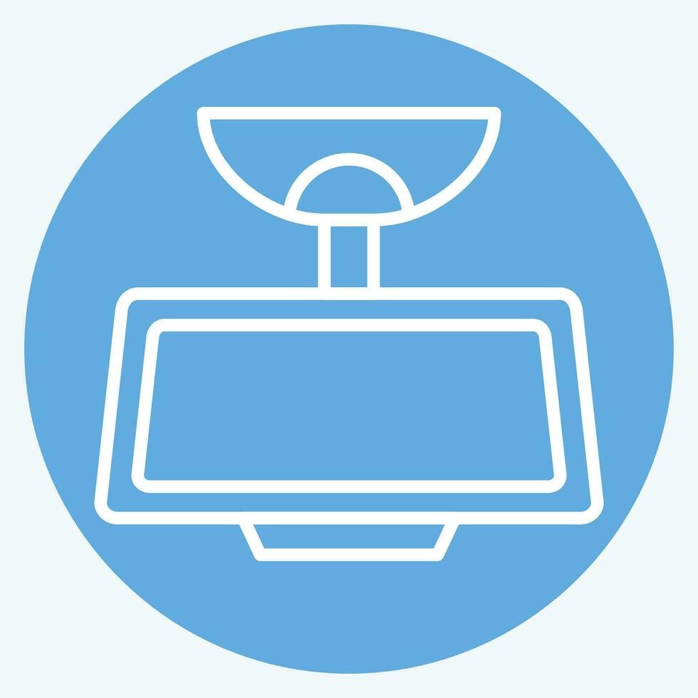 Icon Rear View Mirror. related to Car Parts symbol. blue eyes style. simple design editable. simple illustration vector