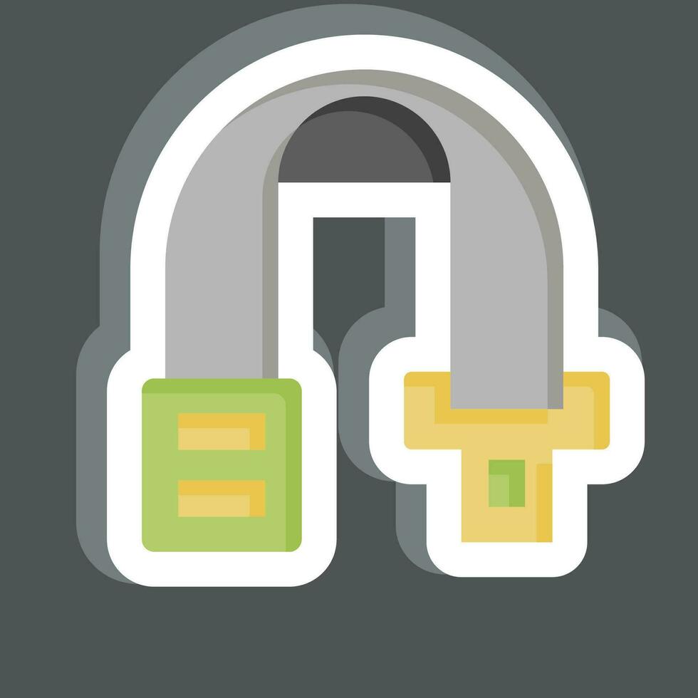Sticker Car Seatbelt. related to Car Parts symbol. simple design editable. simple illustration vector