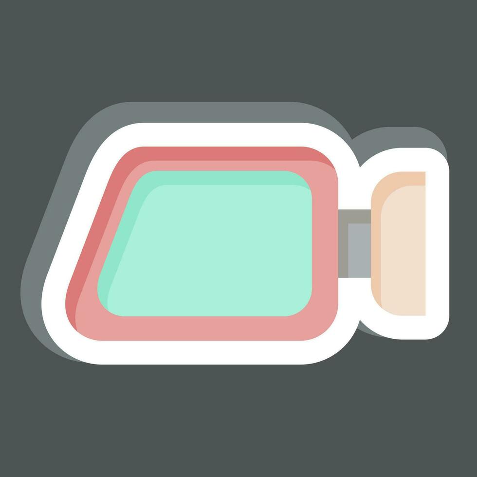 Sticker Door Mirrors. related to Car Parts symbol. simple design editable. simple illustration vector