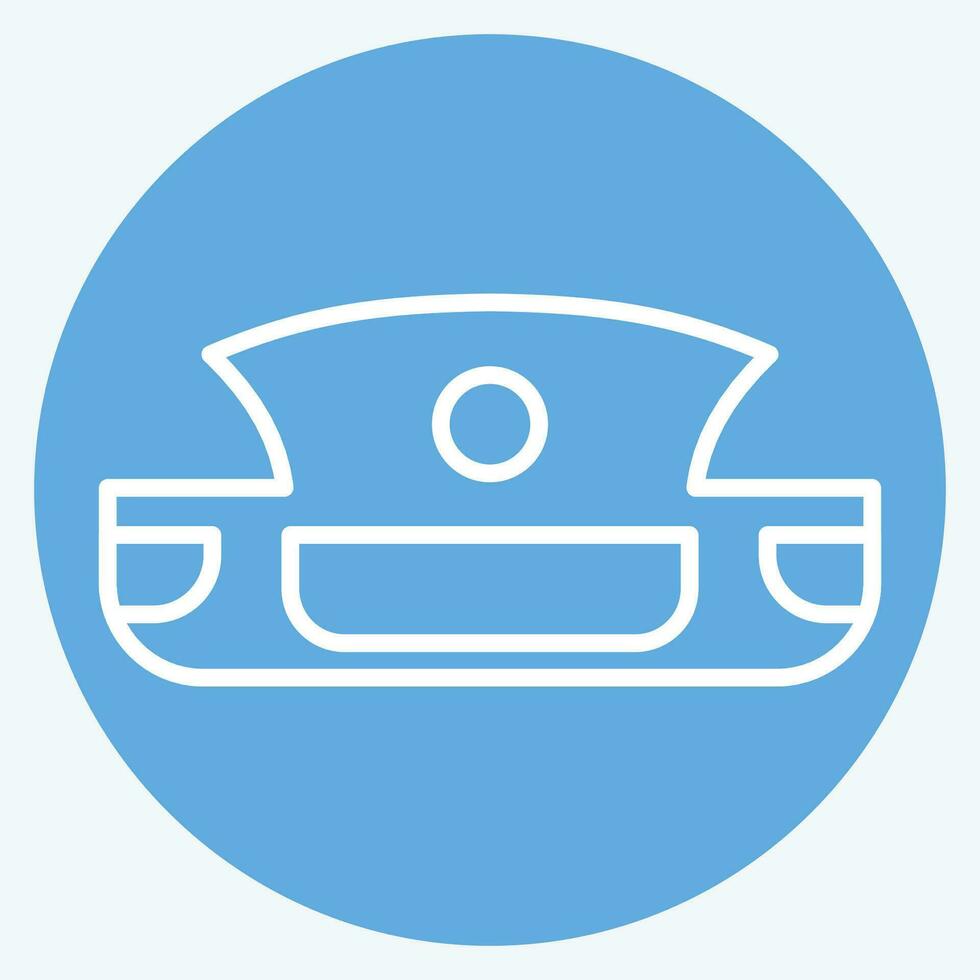Icon Front Bumper. related to Car Parts symbol. blue eyes style. simple design editable. simple illustration vector