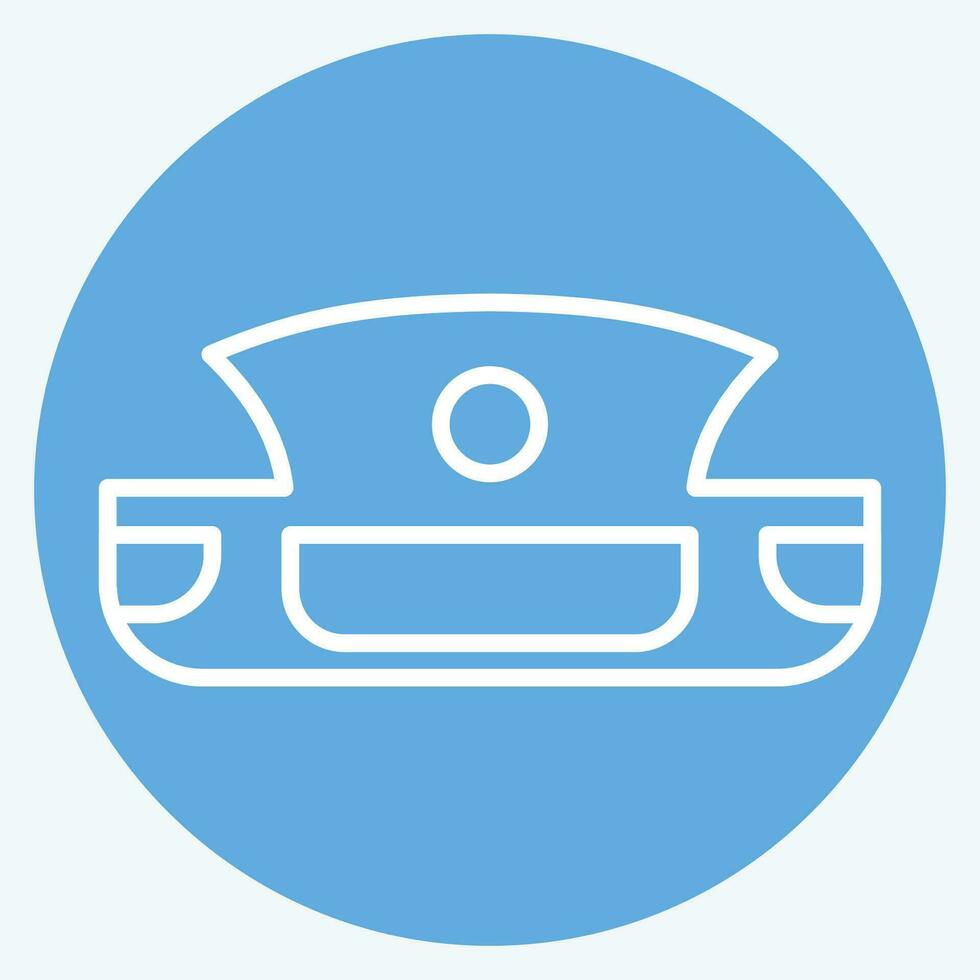 Icon Front Bumper. related to Car Parts symbol. blue eyes style. simple design editable. simple illustration vector