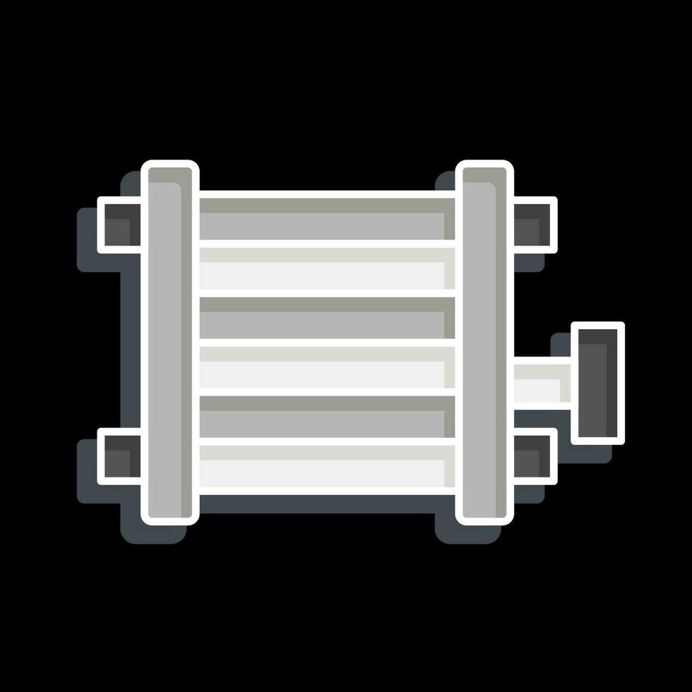 Icon Car Condenser. related to Car Parts symbol. glossy style. simple design editable. simple illustration vector
