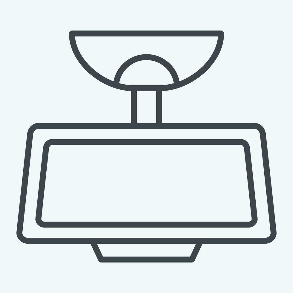 Icon Rear View Mirror. related to Car Parts symbol. line style. simple design editable. simple illustration vector