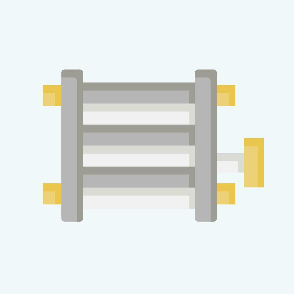 Icon Car Condenser. related to Car Parts symbol. flat style. simple design editable. simple illustration vector