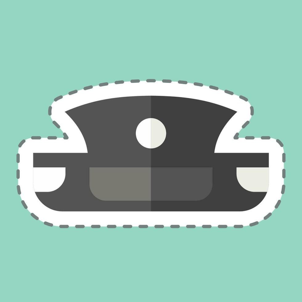 Sticker line cut Front Bumper. related to Car Parts symbol. simple design editable. simple illustration vector
