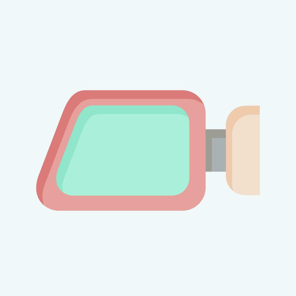 Icon Door Mirrors. related to Car Parts symbol. flat style. simple design editable. simple illustration vector