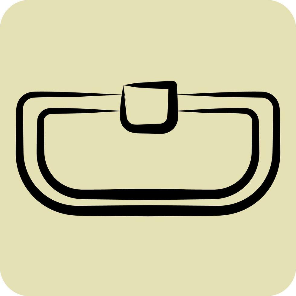 Icon Grills. related to Car Parts symbol. hand drawn style. simple design editable. simple illustration vector