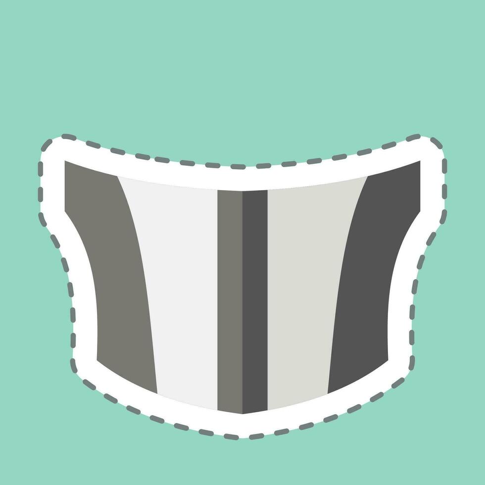 Sticker line cut Car Bonnet. related to Car Parts symbol. simple design editable. simple illustration vector