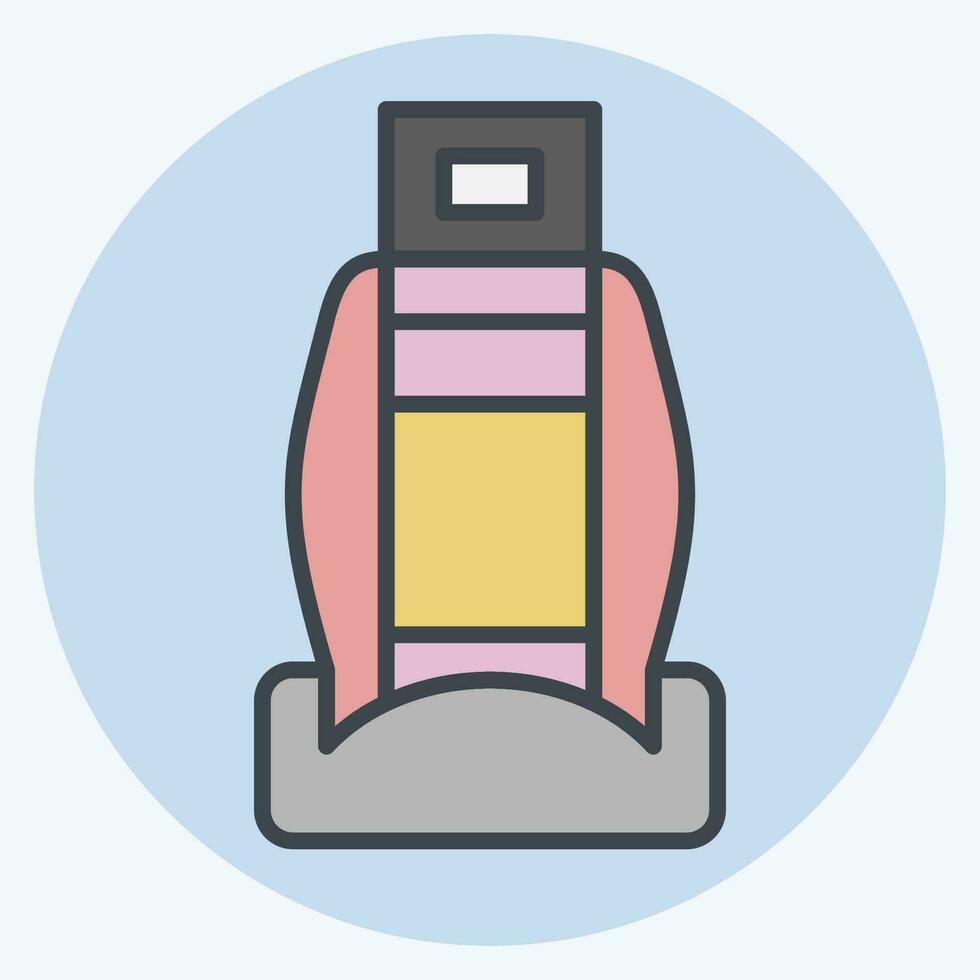 Icon Car Seats. related to Car Parts symbol. color mate style. simple design editable. simple illustration vector