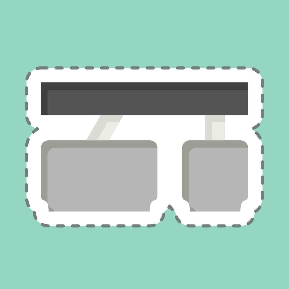 Sticker line cut Accelerator Brake Pedal. related to Car Parts symbol. simple design editable. simple illustration vector