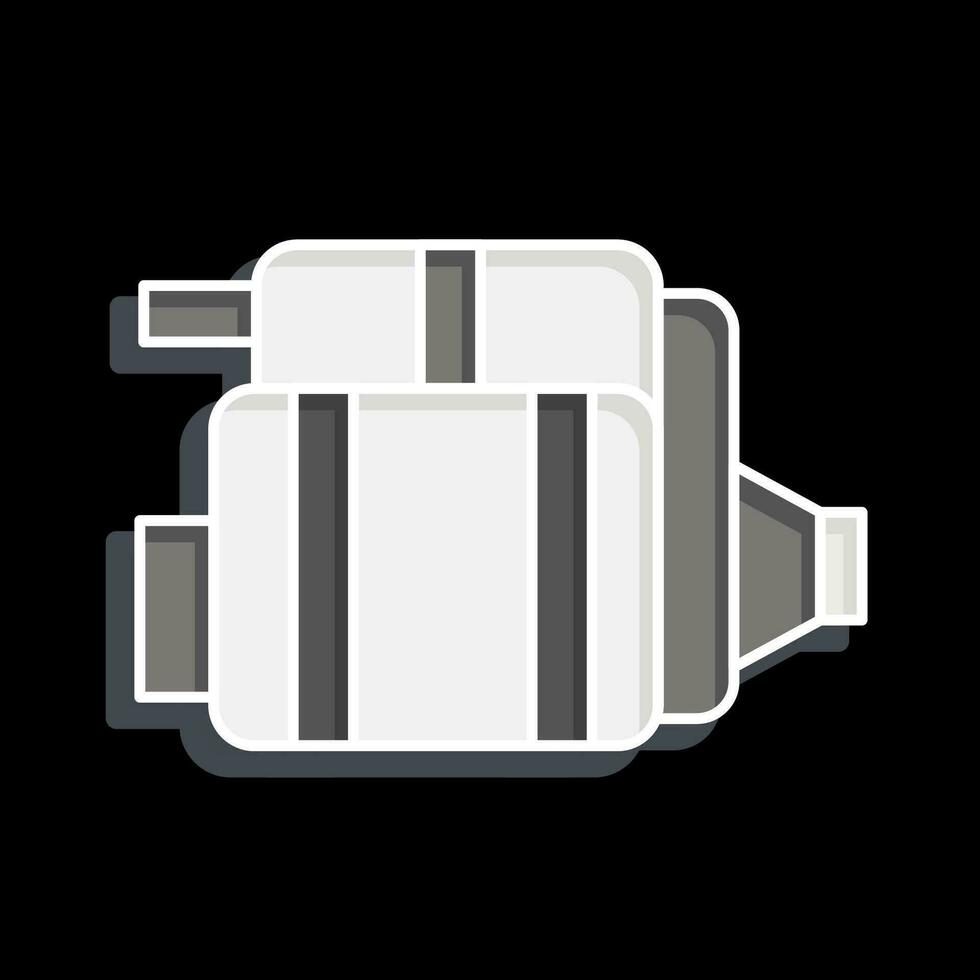 Icon Starter Car. related to Car Parts symbol. glossy style. simple design editable. simple illustration vector